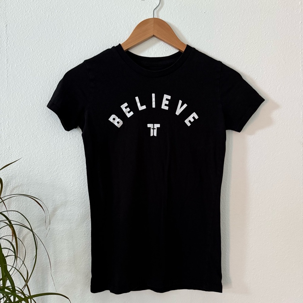 Tim Tebow Believe Women's Black Tee